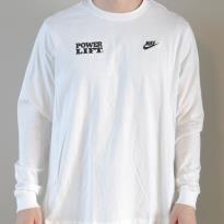 Power Lift Nike Club Long Sleeve T-Shirt - White